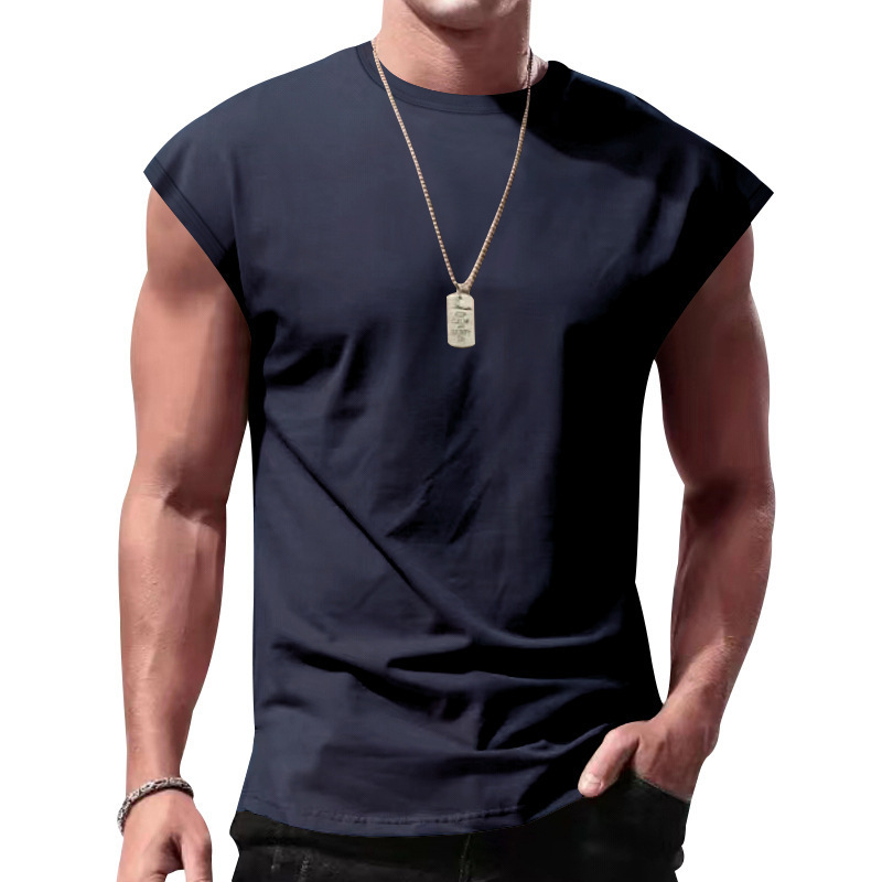 Men's Clothing Tops Tanks Camis Tank Tops Men's Summer Casual Sports Loose Sleeveless Base Shirt Breathable Comfortable Fitness Vest