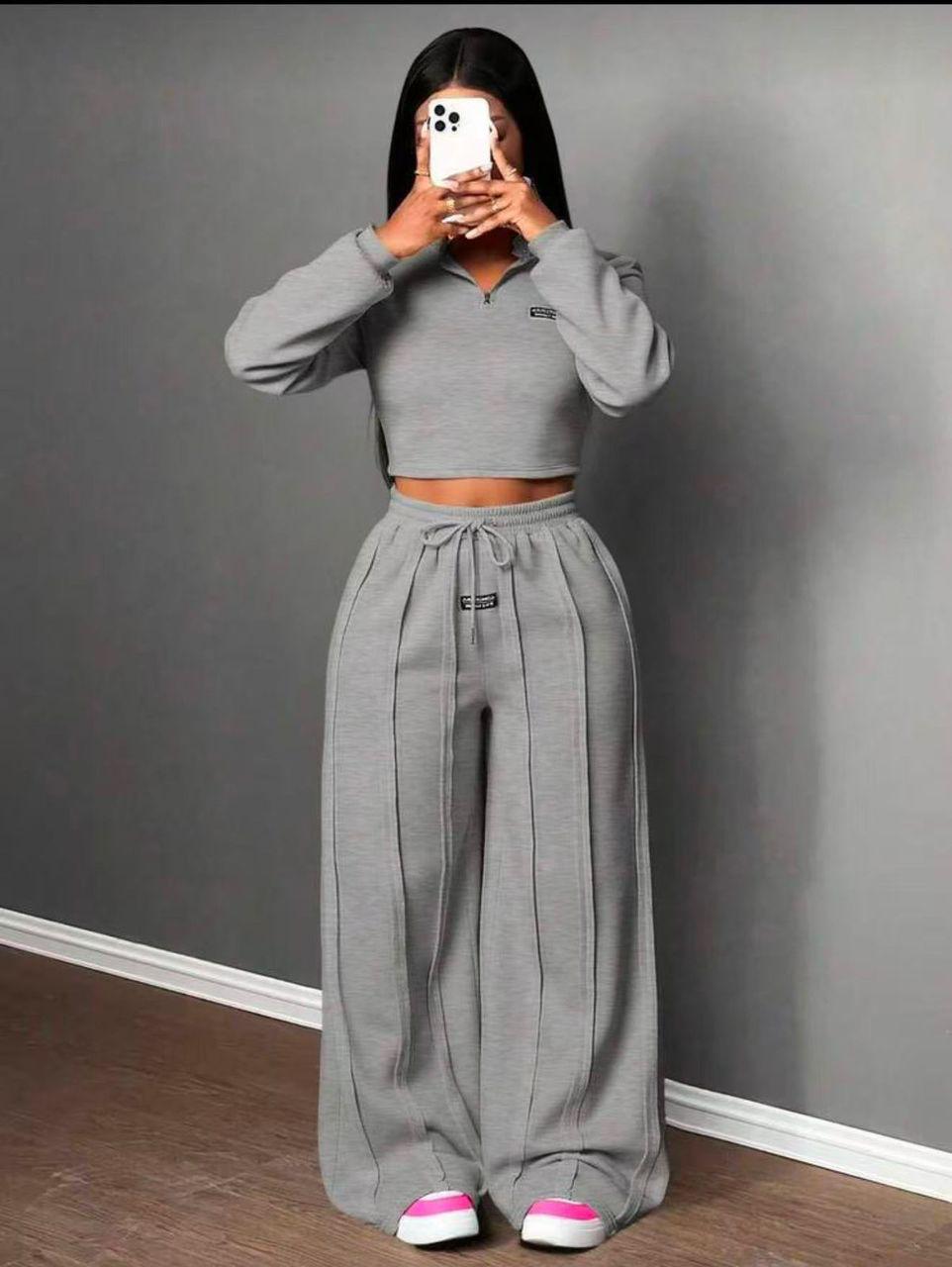 Women 2PC Outfit Matching Set Trendy Stylish Top and Pants Comfortable Casual Wear for Office Party Travel Kenya