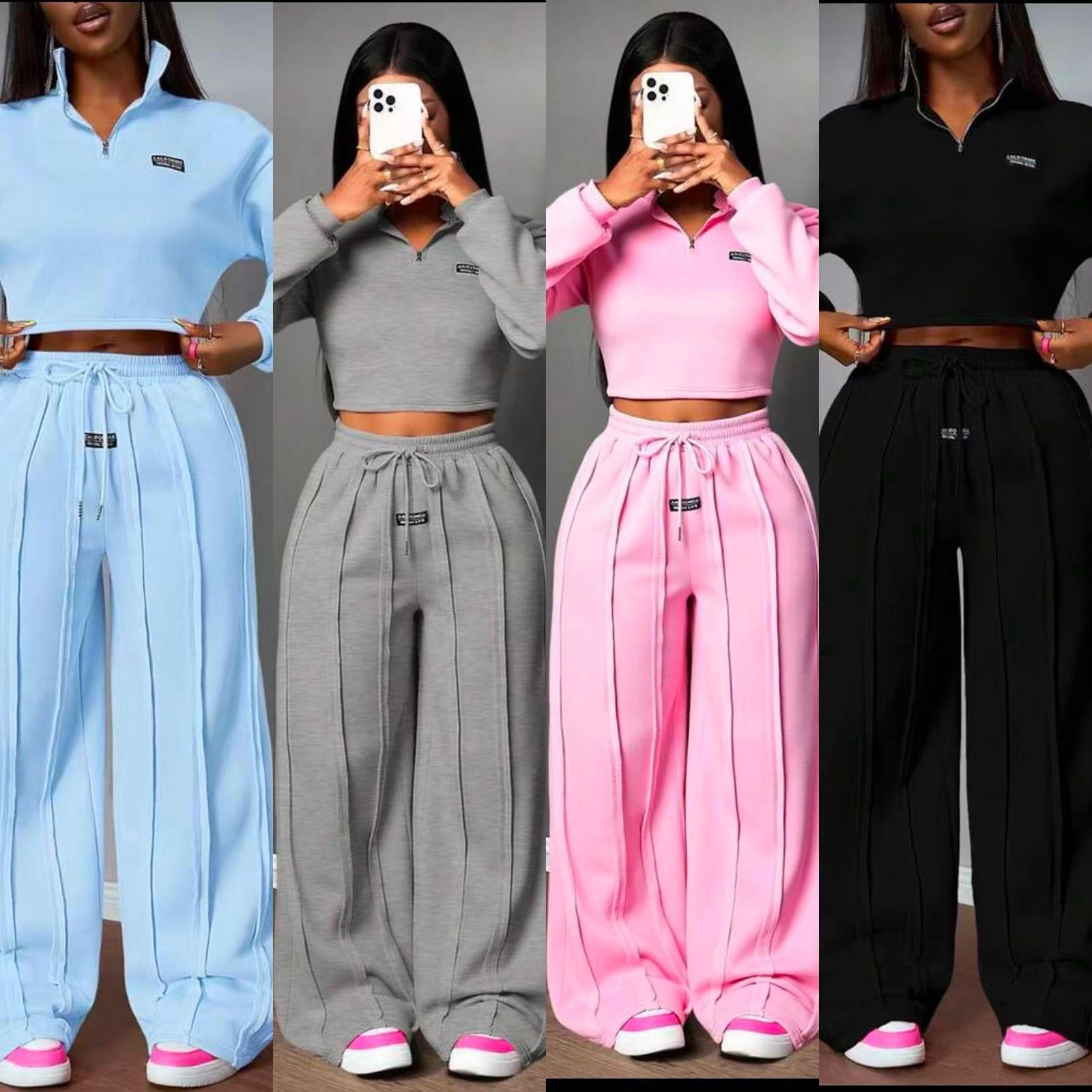 Women 2PC Outfit Matching Set Trendy Stylish Top and Pants Comfortable Casual Wear for Office Party Travel Kenya