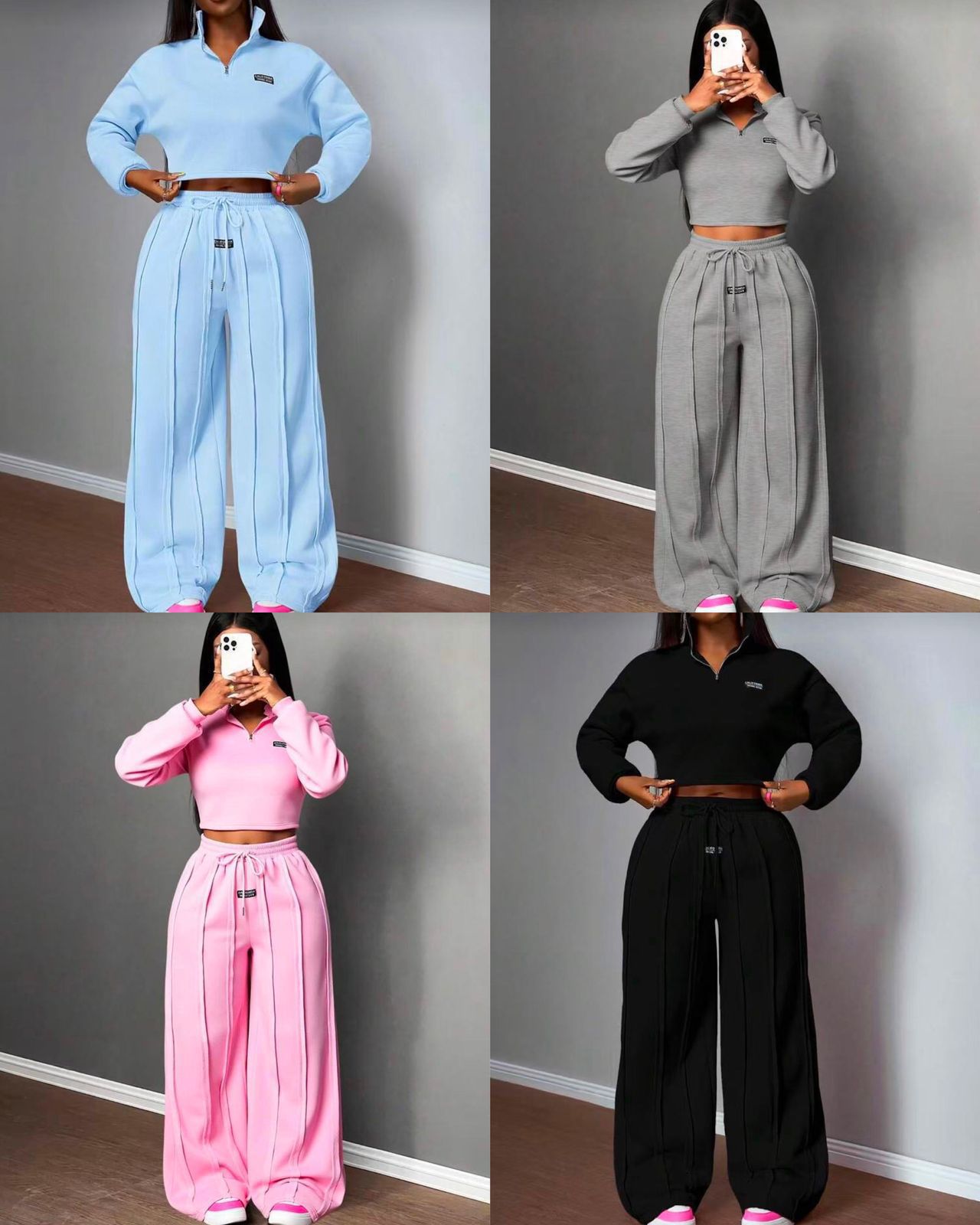 Women 2PC Outfit Matching Set Trendy Stylish Top and Pants Comfortable Casual Wear for Office Party Travel Kenya