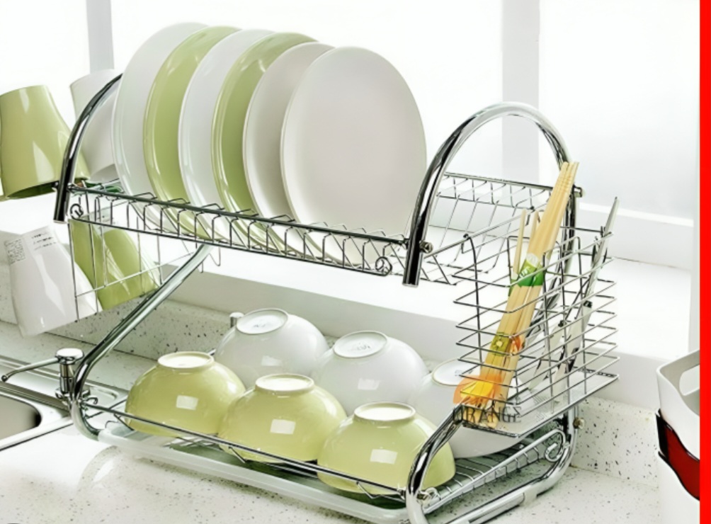 Dish Rack 2 Tier Kitchen Dish Rack