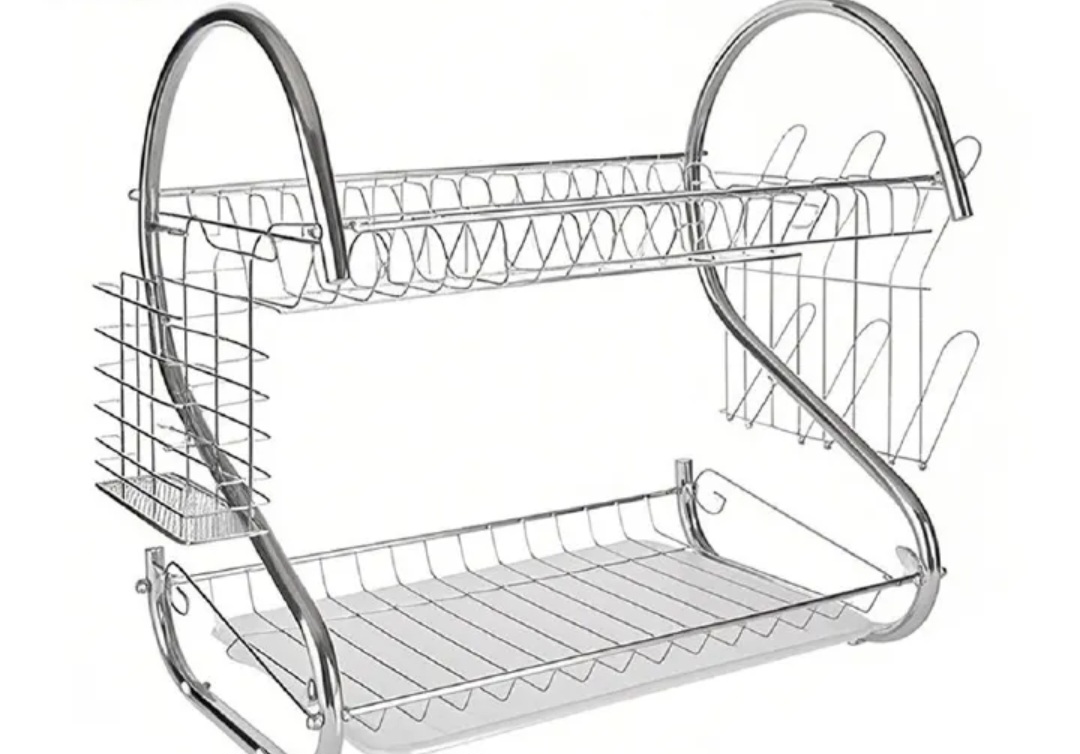 Dish Rack 2 Tier Kitchen Dish Rack