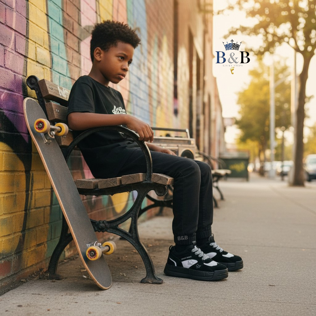 Trendy Boys' and Girls' Sport Sneakers, Kids' Premium Urban Streetwear Sneakers. All-Day Comfort Kids' Sport Shoes with Reinforced Heel Support.