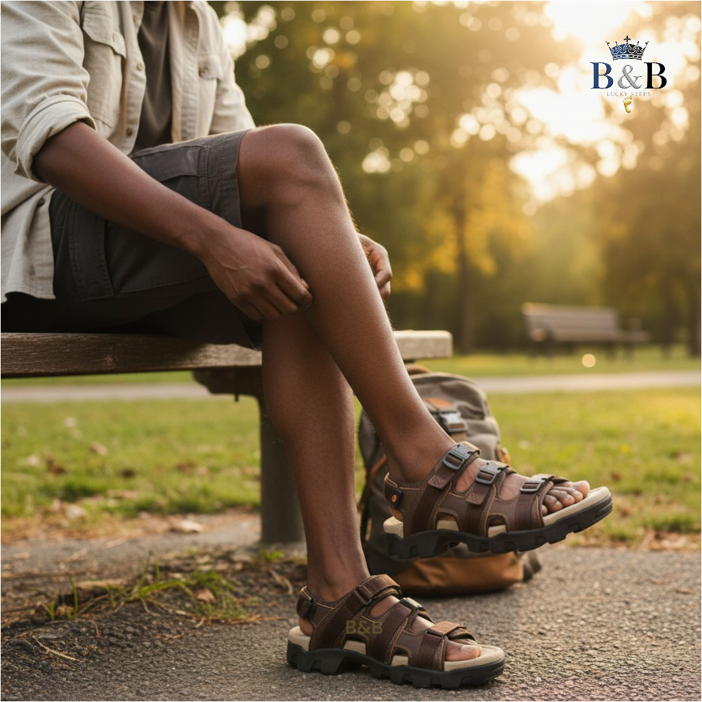 The Ultimate All-Terrain Trail Sandal, Rugged Leather & Heavy-Duty Grip Men Open. ​Premium Leather Comfort Sandals Men's Orthopedic-Style Support And Adjustable Fit. The Commuter Trail Hybrid.
