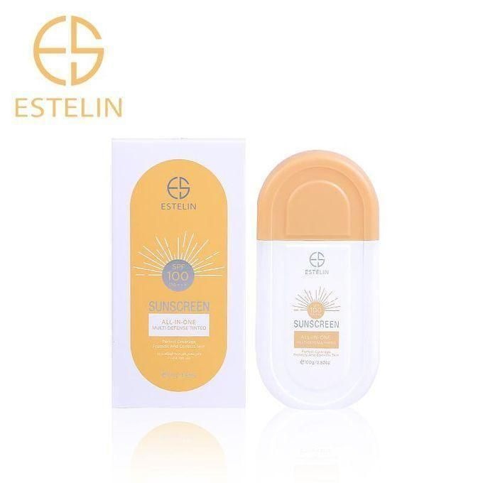 ESTELIN Multi Defence Sunscreen All In One Multi-Defense Tinted SPF 100 PA+++ Fade Dark Spots and Blemishes 100g