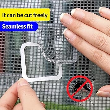 4 pcs pack Window Screen Repair Tape Roll 5cm x 2m – Self Adhesive Mesh Patch for Mosquito Net Fix, Fly Screen Hole Repair Kit, Durable Fiberglass Screen Fixing Tape for Doors & Windows