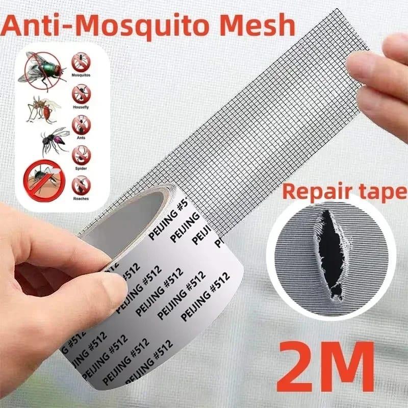 4 pcs pack Window Screen Repair Tape Roll 5cm x 2m – Self Adhesive Mesh Patch for Mosquito Net Fix, Fly Screen Hole Repair Kit, Durable Fiberglass Screen Fixing Tape for Doors & Windows