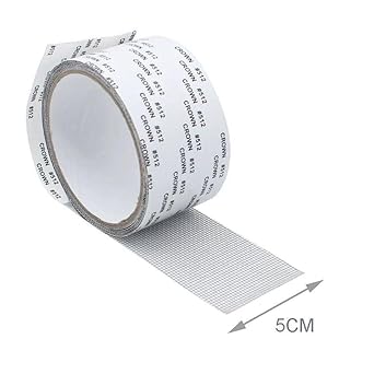 4 pcs pack Window Screen Repair Tape Roll 5cm x 2m – Self Adhesive Mesh Patch for Mosquito Net Fix, Fly Screen Hole Repair Kit, Durable Fiberglass Screen Fixing Tape for Doors & Windows