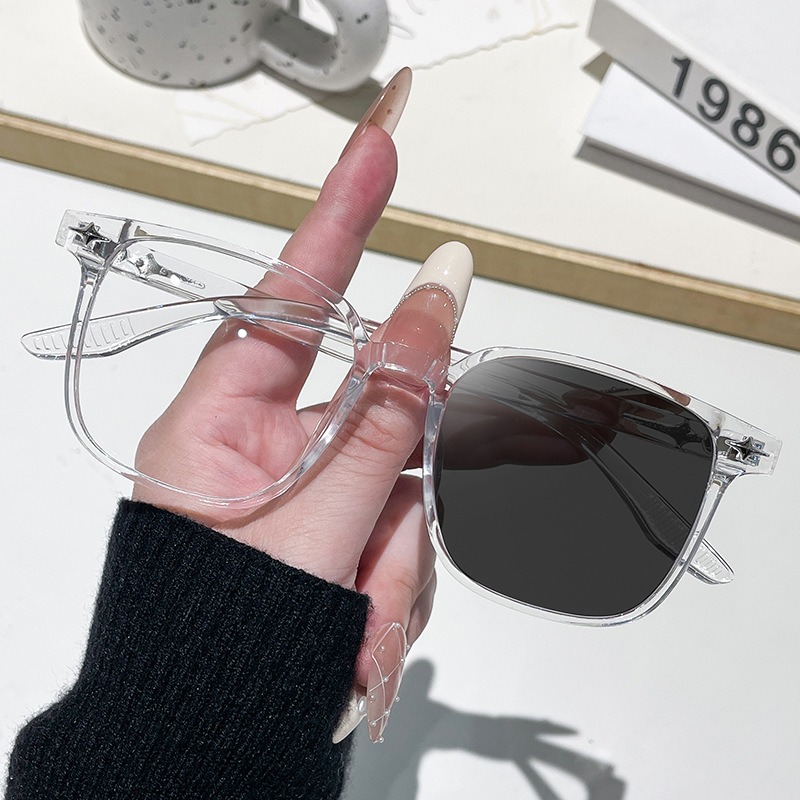 Ultra-Light Anti-Blue Light Photochromic Eyeglasses High-End Business Commuting Frames Versatile No-Prescription Slimming 1PC