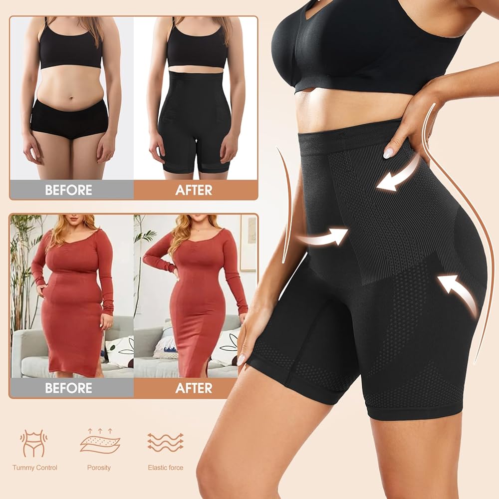 Seamless Shapewear Bikers Tummy Control bodysuit shapewearBreathable Corset Waist Trainer Slimming Belt Tummy Reductio Women High Waisted Body Shaper Panties Slip Shorts thigh slimmer butt lifte
