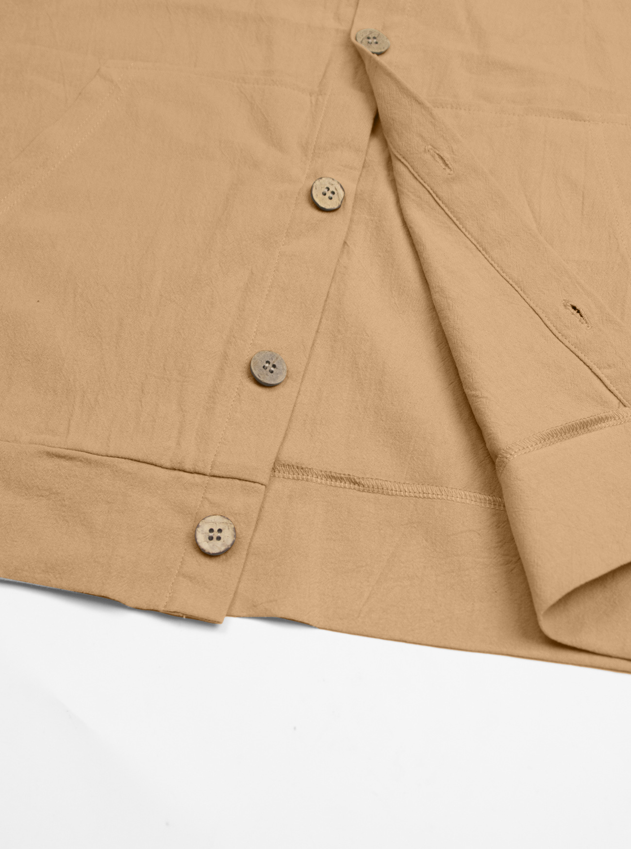 Clothes > Men's Clothing > Tops > Jackets & Coats  European and American spring and autumn men's button-down shirts loose cotton and linen casual cardigan beach hooded long-sleeved jacket