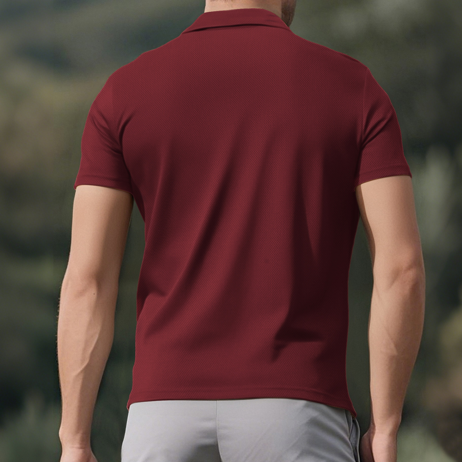 Clothes > Men's Clothing > Tops > Shirts Men's Loose Fit Polo, Short Sleeve, Turn Down Collar, Sports & Leisure, Sizes S-3XL