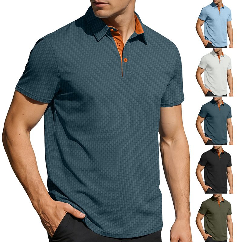 Clothes > Men's Clothing > Tops > T-Shirts  Short-Sleeved Polo Shirt with Pockets, S-3XL T-Shirt