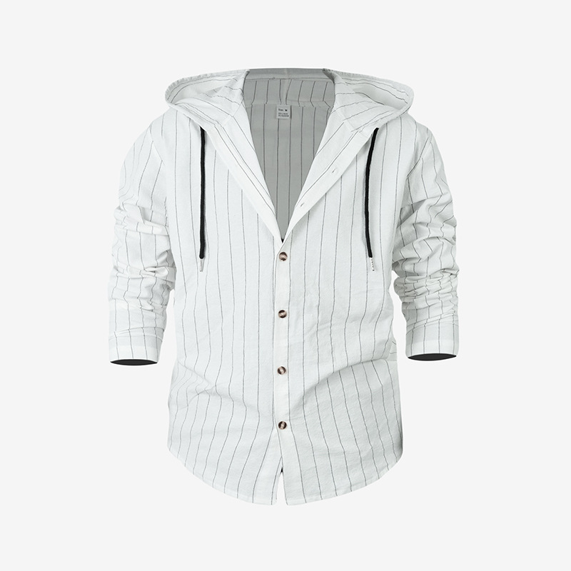 Clothes > Men's Clothing > Tops > Shirts Men's Striped Casual Long Sleeve Shirt Loose Beach T-Shirt S-3XL