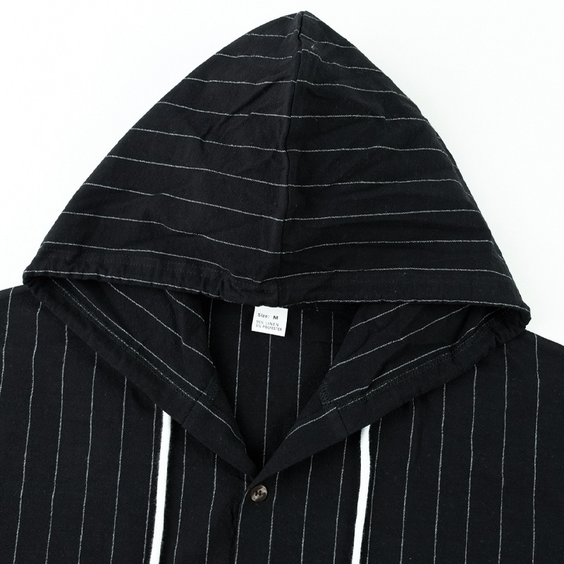 Clothes > Men's Clothing > Tops > Shirts Men's Striped Casual Long Sleeve Shirt Loose Beach T-Shirt S-3XL