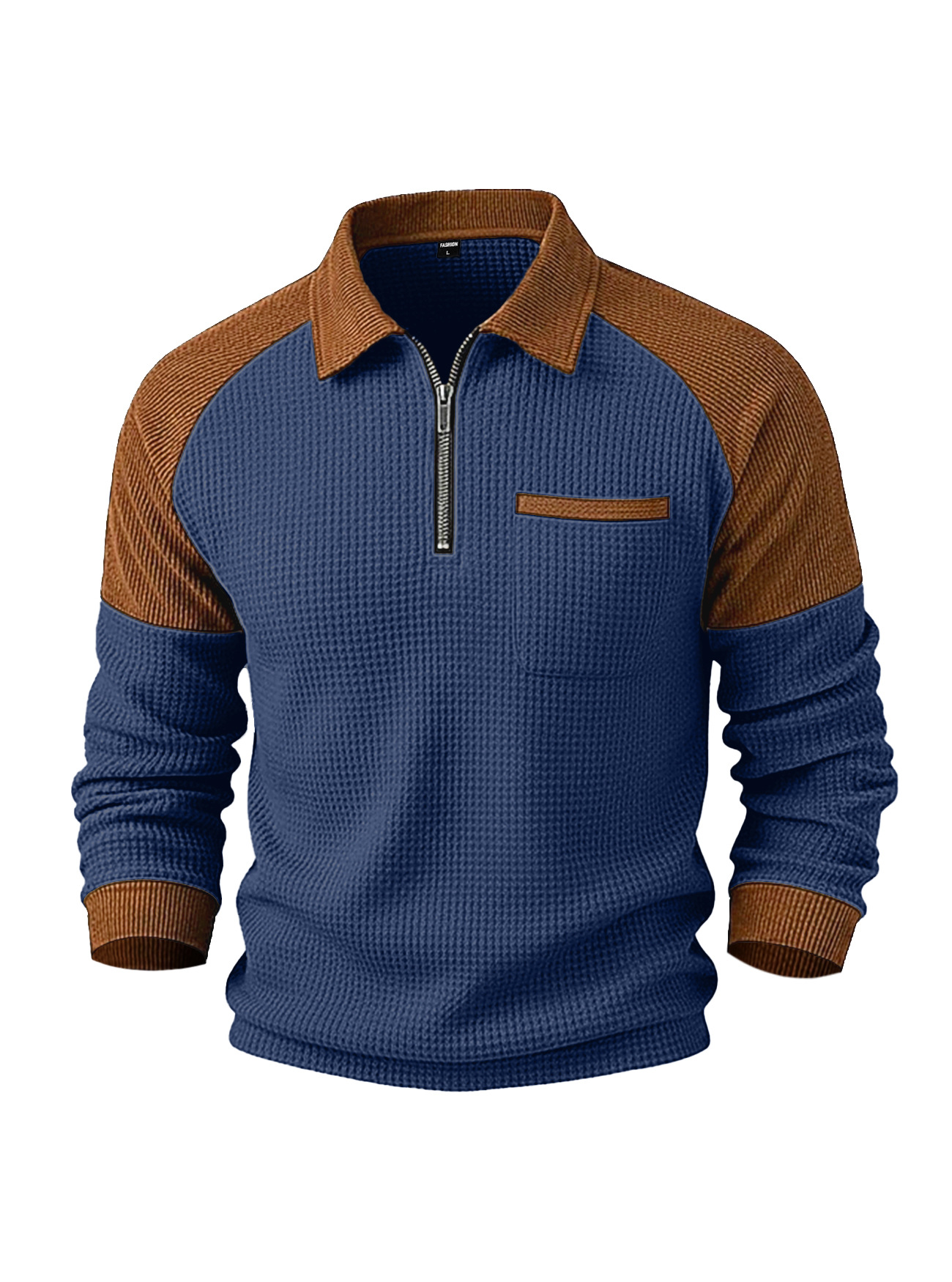Clothes > Men's Clothing > Tops > Sweatshirts & Hoodies Men's Zip Lapel Polo Shirt Casual Sweatshirt S-3XL