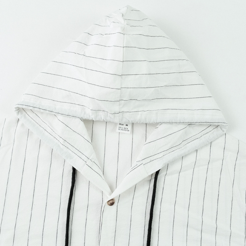 Clothes > Men's Clothing > Tops > Shirts Men's Striped Casual Long Sleeve Shirt Loose Beach T-Shirt S-3XL