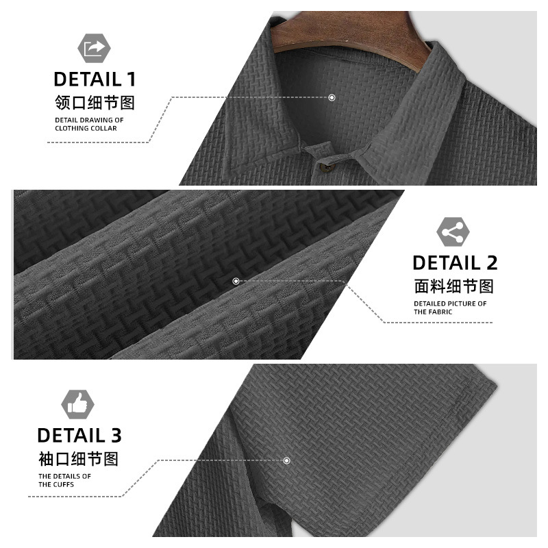 Clothes > Men's Clothing > Tops > T-Shirts  Summer Men's Ice Silk Short Sleeve Lapel POLO Shirt T-Shirt S-3XL
