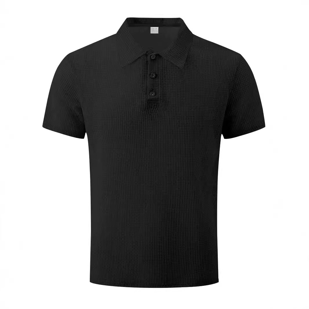 Clothes > Men's Clothing > Tops > T-Shirts  Summer Men's Ice Silk Short Sleeve Lapel POLO Shirt T-Shirt S-3XL