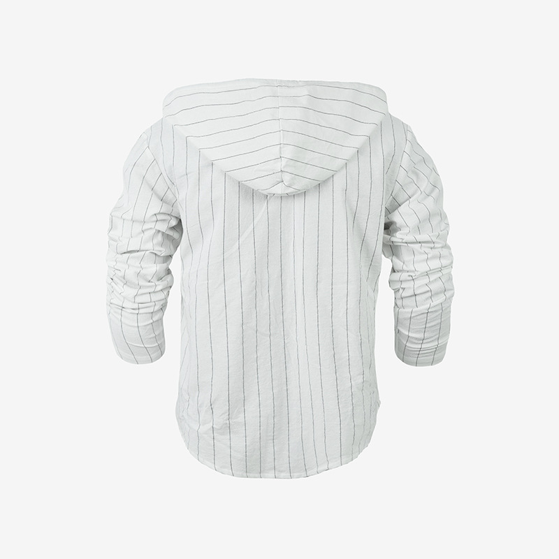 Clothes > Men's Clothing > Tops > Shirts Men's Striped Casual Long Sleeve Shirt Loose Beach T-Shirt S-3XL