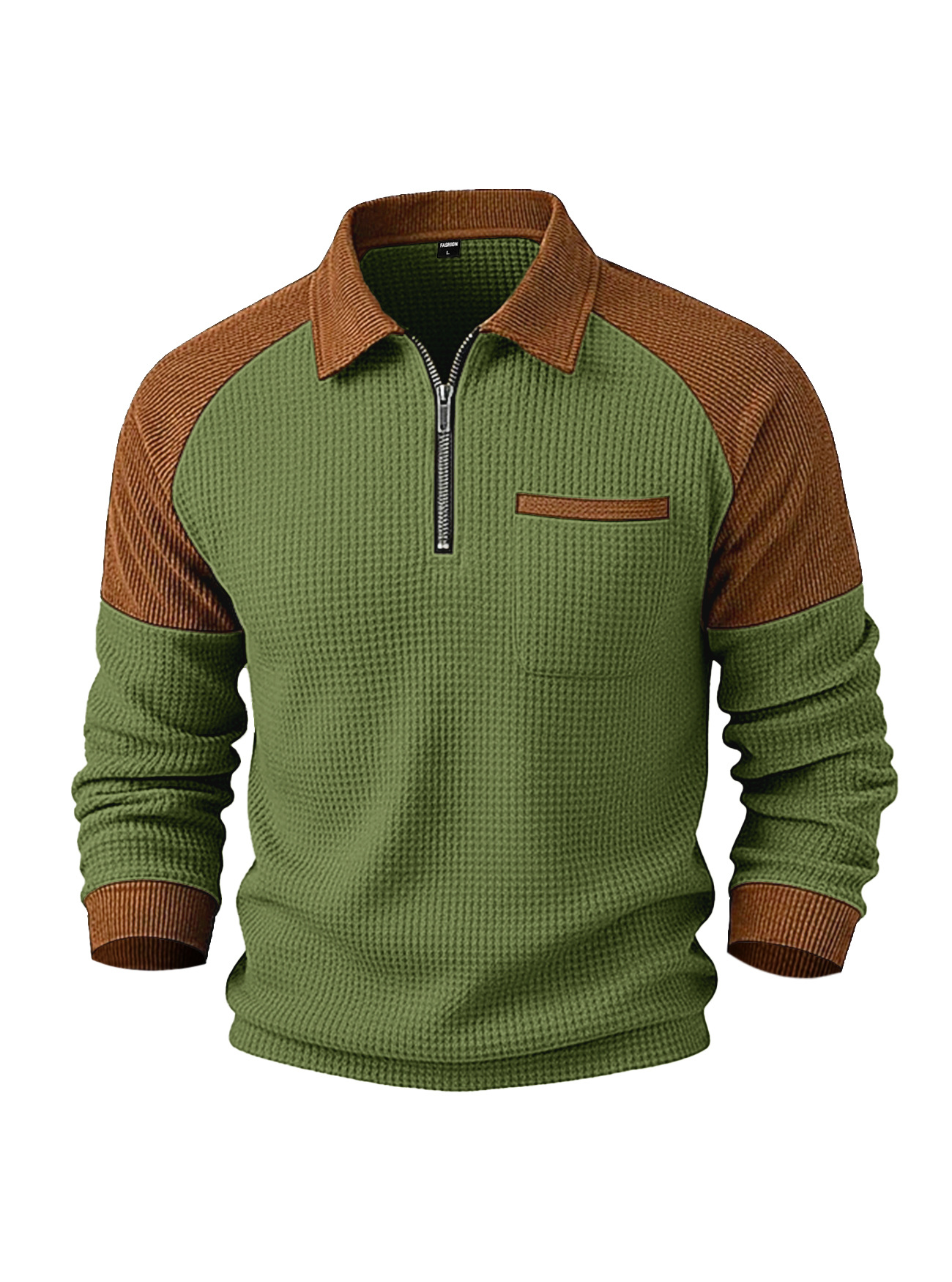 Clothes > Men's Clothing > Tops > Sweatshirts & Hoodies Men's Zip Lapel Polo Shirt Casual Sweatshirt S-3XL