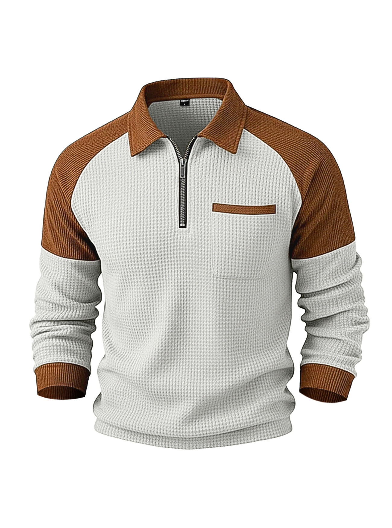 Clothes > Men's Clothing > Tops > Sweatshirts & Hoodies Men's Zip Lapel Polo Shirt Casual Sweatshirt S-3XL