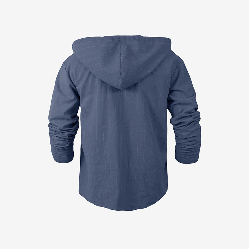 Clothes > Men's Clothing > Tops > Shirts Men's Striped Casual Long Sleeve Shirt Loose Beach T-Shirt S-3XL