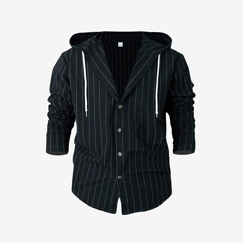 Clothes > Men's Clothing > Tops > Shirts Men's Striped Casual Long Sleeve Shirt Loose Beach T-Shirt S-3XL
