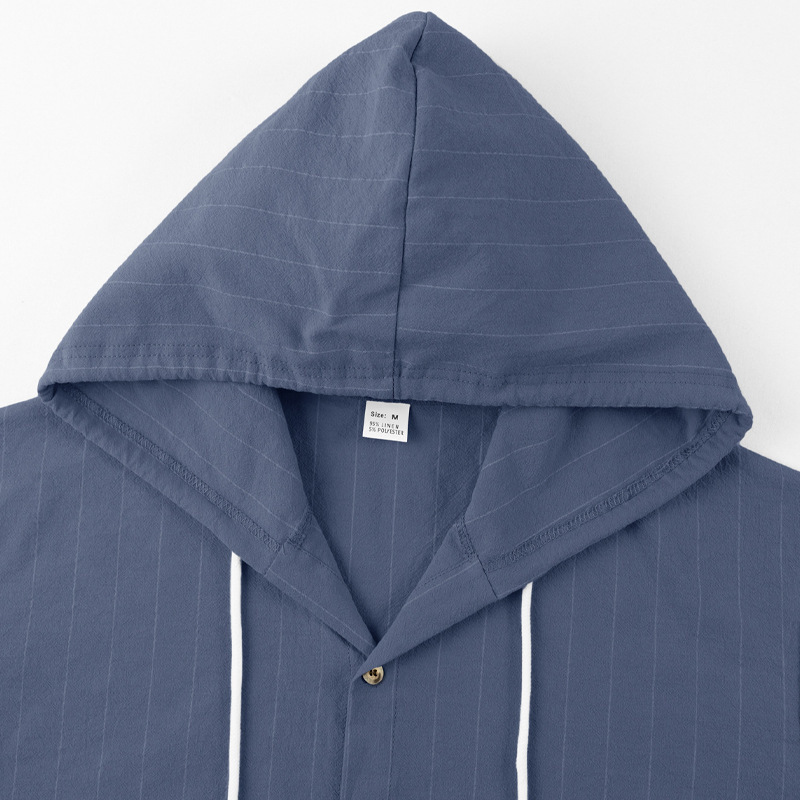 Clothes > Men's Clothing > Tops > Shirts Men's Striped Casual Long Sleeve Shirt Loose Beach T-Shirt S-3XL