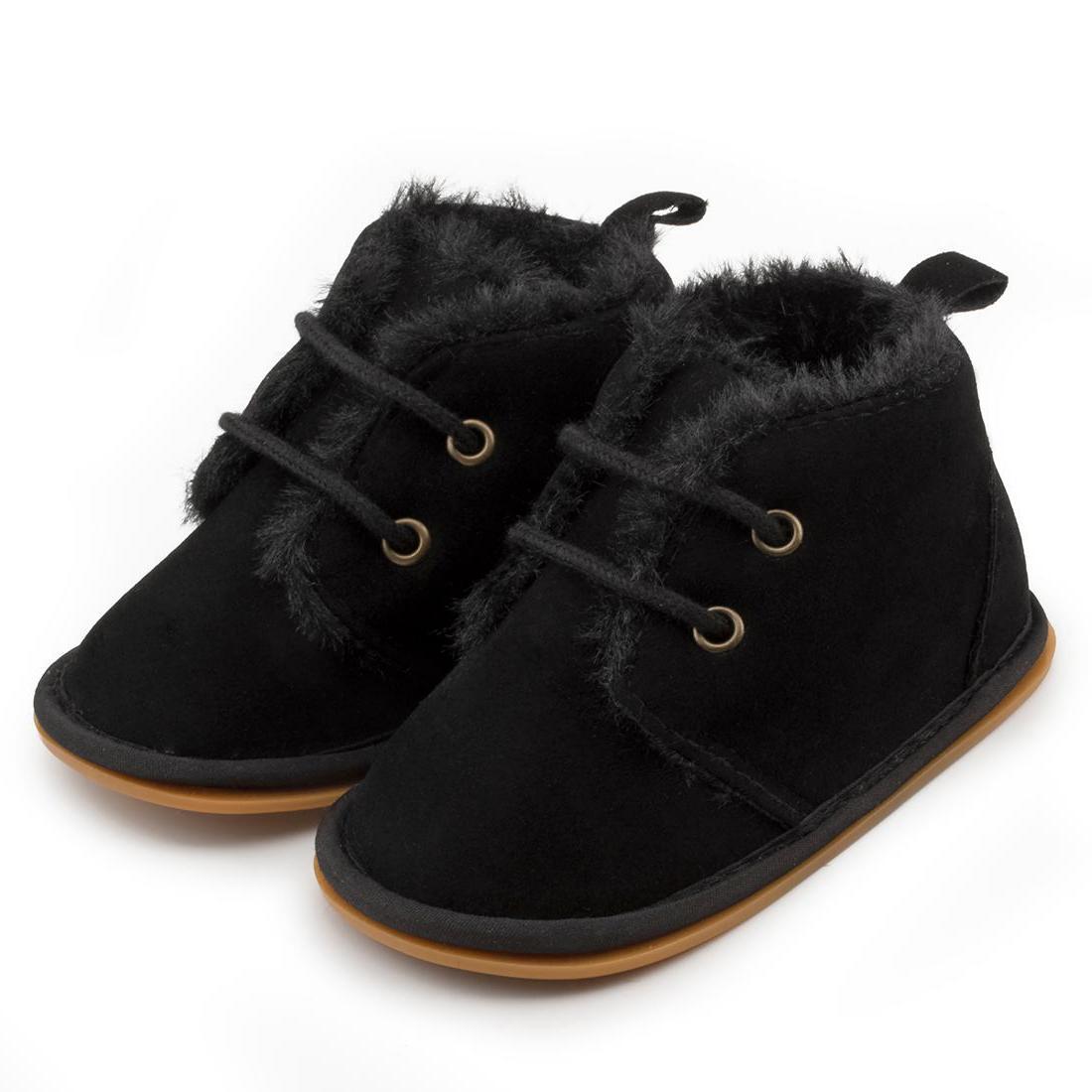 New Snow Baby Booties Shoes Baby Boy Girl Shoes Crib Shoes Winter Warm Cotton Anti-slip Sole Newborn Toddler First Walkers Shoes