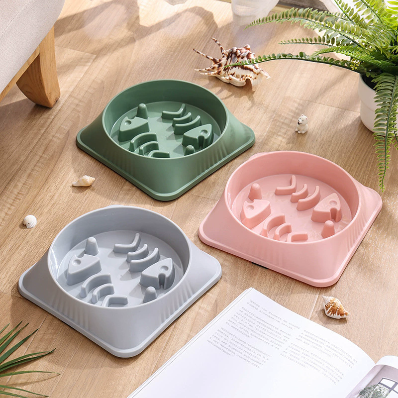1PC     New pet slow food bowl, dog bowl, cat bowl, anti choking and anti slip dog and cat food utensils, pet supplies