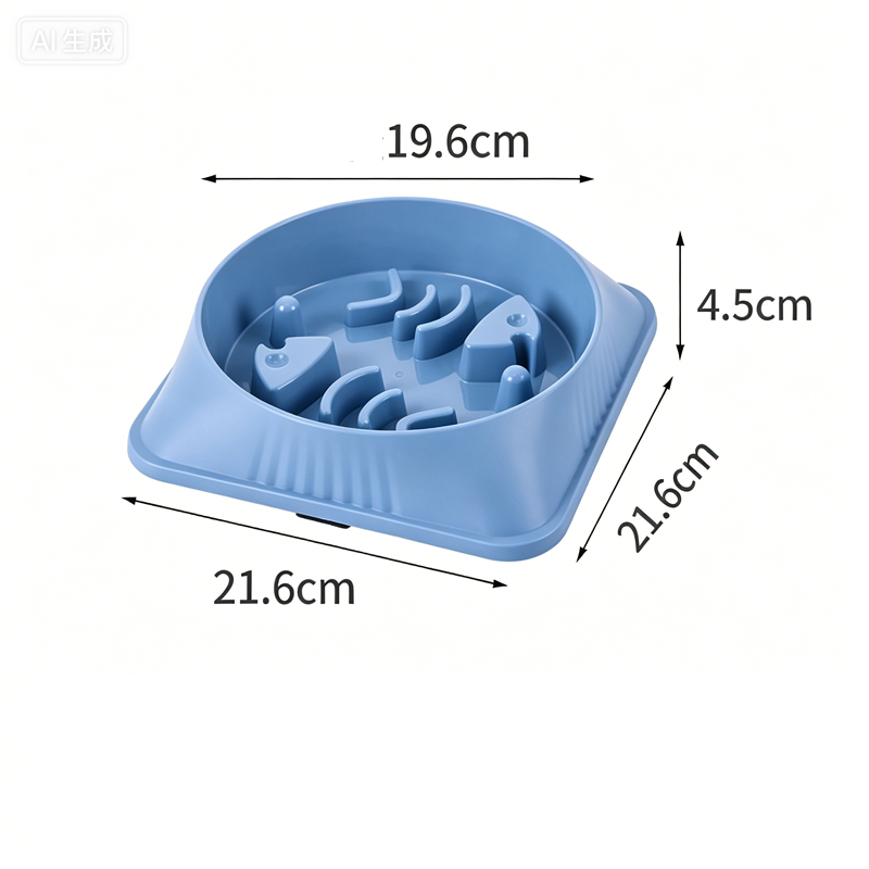 1PC     New pet slow food bowl, dog bowl, cat bowl, anti choking and anti slip dog and cat food utensils, pet supplies