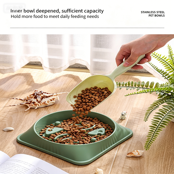 1PC     New pet slow food bowl, dog bowl, cat bowl, anti choking and anti slip dog and cat food utensils, pet supplies