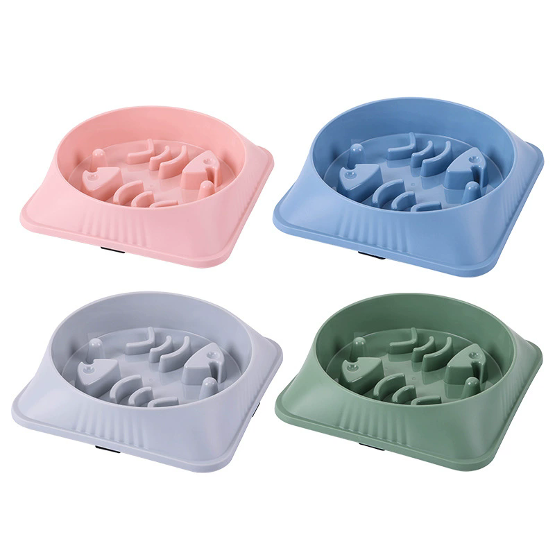 1PC     New pet slow food bowl, dog bowl, cat bowl, anti choking and anti slip dog and cat food utensils, pet supplies