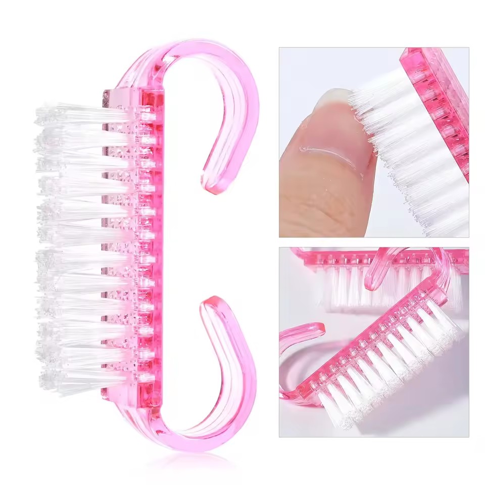 50Pcs Cleaning Nail Brushes Tools Colorful Plastic Dust Cleaner Brushes Nail Art Manicure Pedicure Powder Soft Remover Brush
