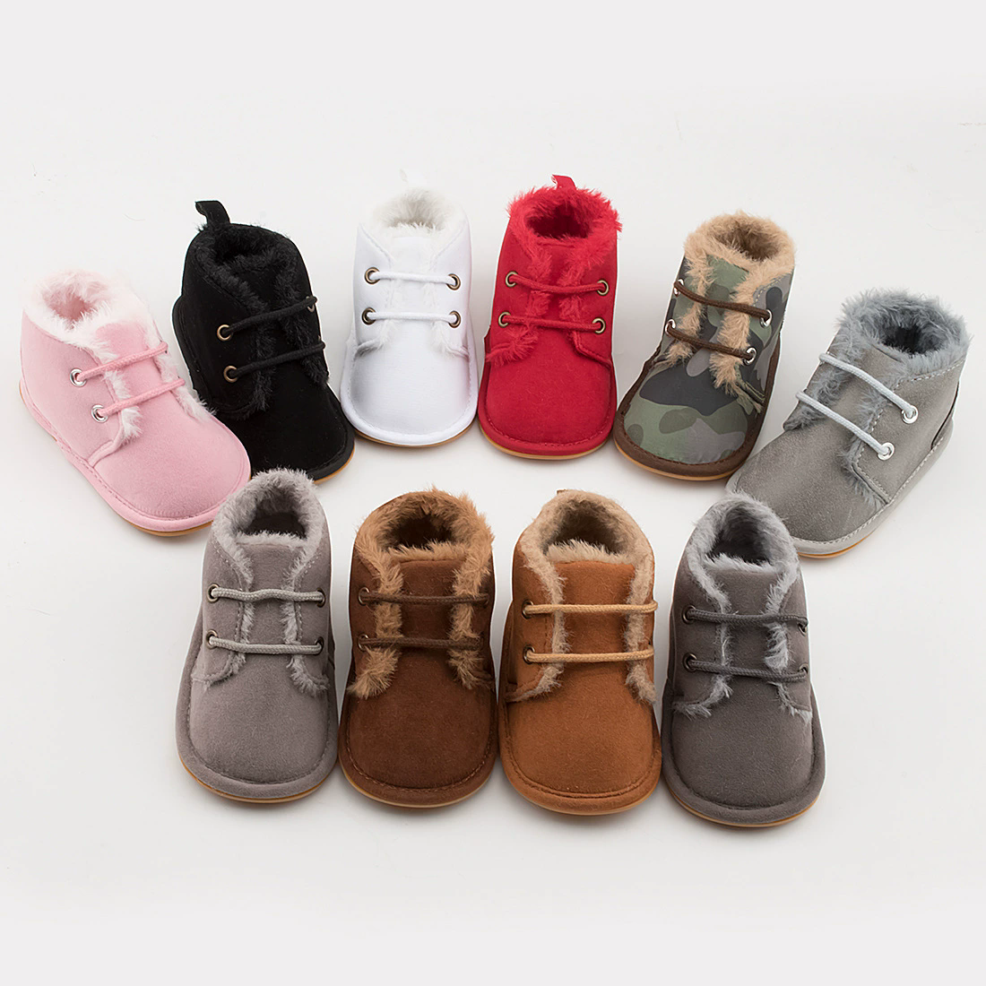 New Snow Baby Booties Shoes Baby Boy Girl Shoes Crib Shoes Winter Warm Cotton Anti-slip Sole Newborn Toddler First Walkers Shoes