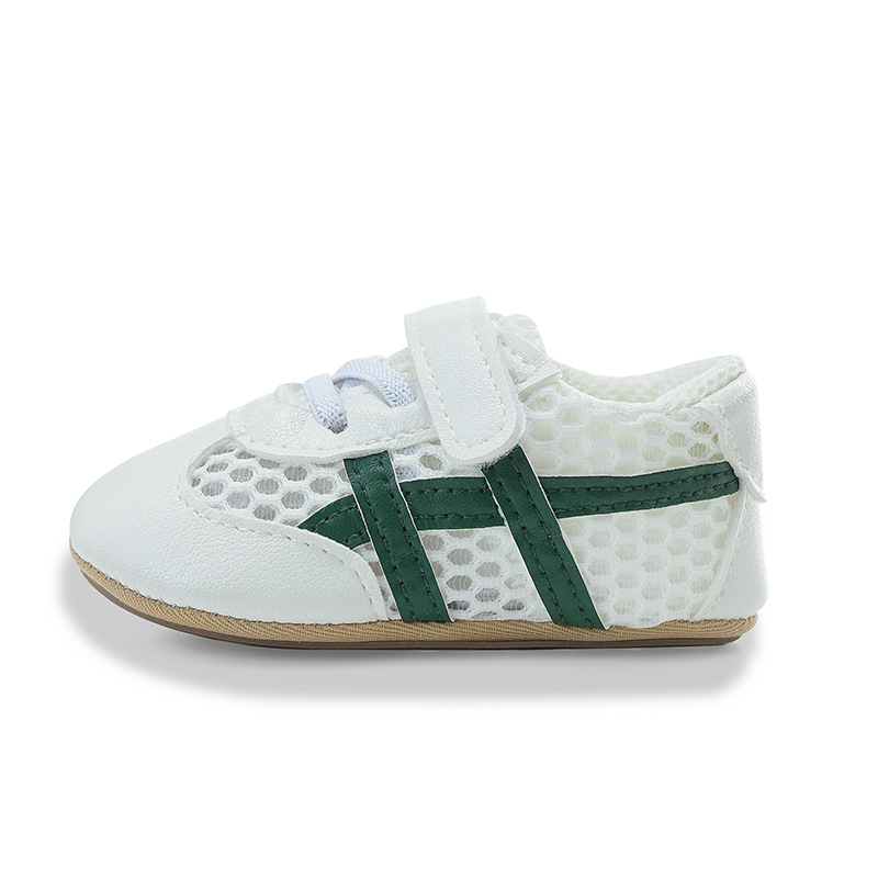 Baby sandals 0-1 year old men's and women's sports shoes, anti slip and breathable mesh fabric, breathable and comfortable white shoes