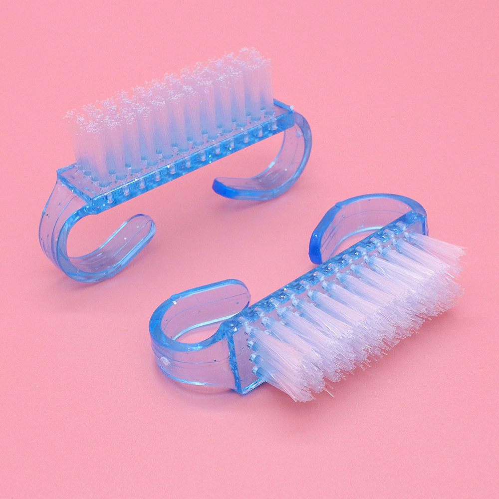 50Pcs Cleaning Nail Brushes Tools Colorful Plastic Dust Cleaner Brushes Nail Art Manicure Pedicure Powder Soft Remover Brush