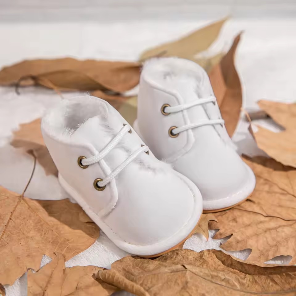New Snow Baby Booties Shoes Baby Boy Girl Shoes Crib Shoes Winter Warm Cotton Anti-slip Sole Newborn Toddler First Walkers Shoes