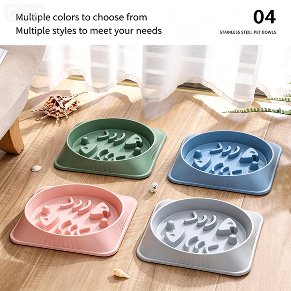 1PC     New pet slow food bowl, dog bowl, cat bowl, anti choking and anti slip dog and cat food utensils, pet supplies