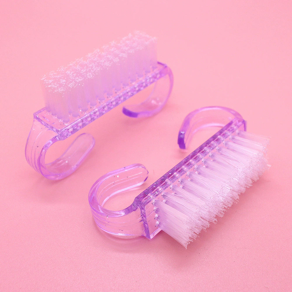 50Pcs Cleaning Nail Brushes Tools Colorful Plastic Dust Cleaner Brushes Nail Art Manicure Pedicure Powder Soft Remover Brush