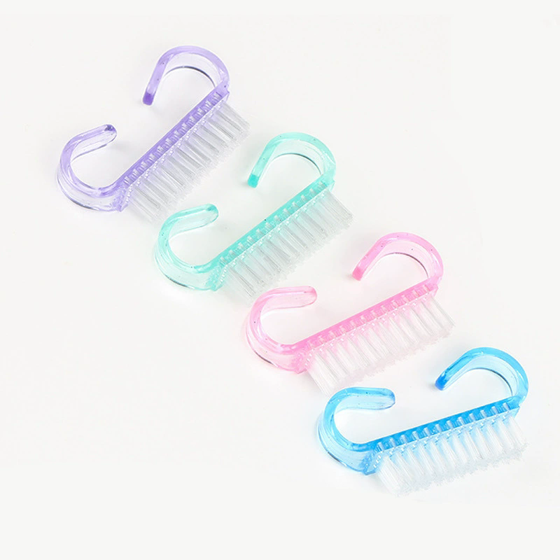 50Pcs Cleaning Nail Brushes Tools Colorful Plastic Dust Cleaner Brushes Nail Art Manicure Pedicure Powder Soft Remover Brush