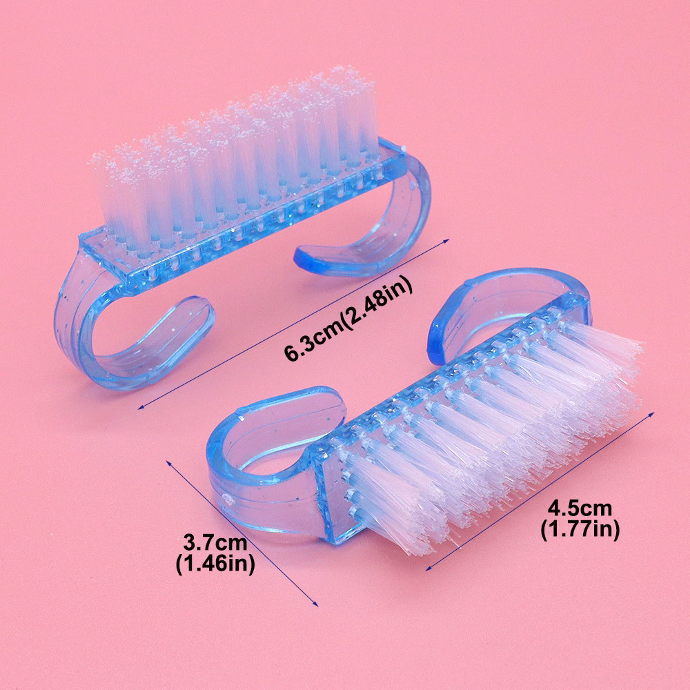 50Pcs Cleaning Nail Brushes Tools Colorful Plastic Dust Cleaner Brushes Nail Art Manicure Pedicure Powder Soft Remover Brush