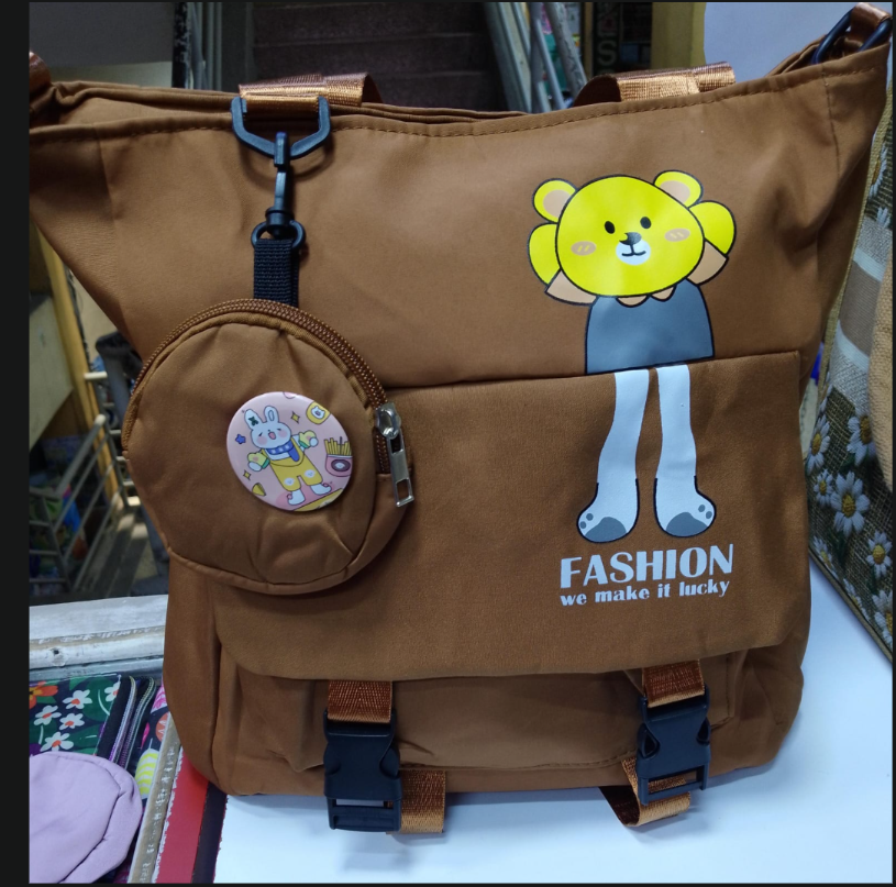 2-in-1 Women's Fashion Shoulder Bag | Kawaii Graphic Canvas Tote with Coin Purse | School & Travel