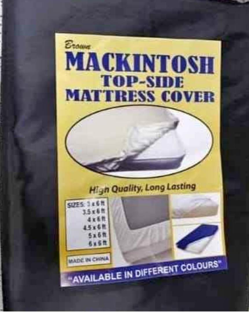 Mackintosh Top-Side Mattress Cover, a 100% waterproof protector designed to shield mattresses from spills, dust, and bed-wetting