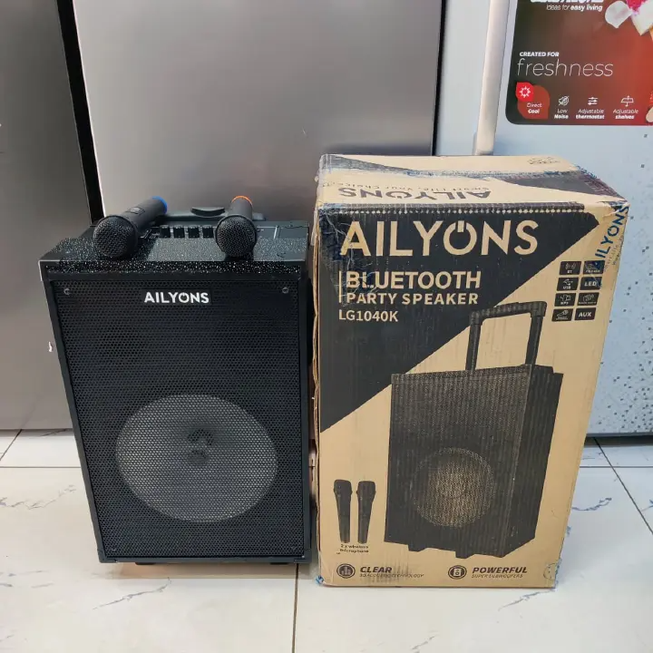 Ailyons Portable Party Speaker 🔊🎉 – 10", Wireless Bluetooth Speaker with Deep Bass, Powerful Sound & Multi-Connectivity for Home, Outdoor Events & Parties🎵🔥MODELS LG 1040K
