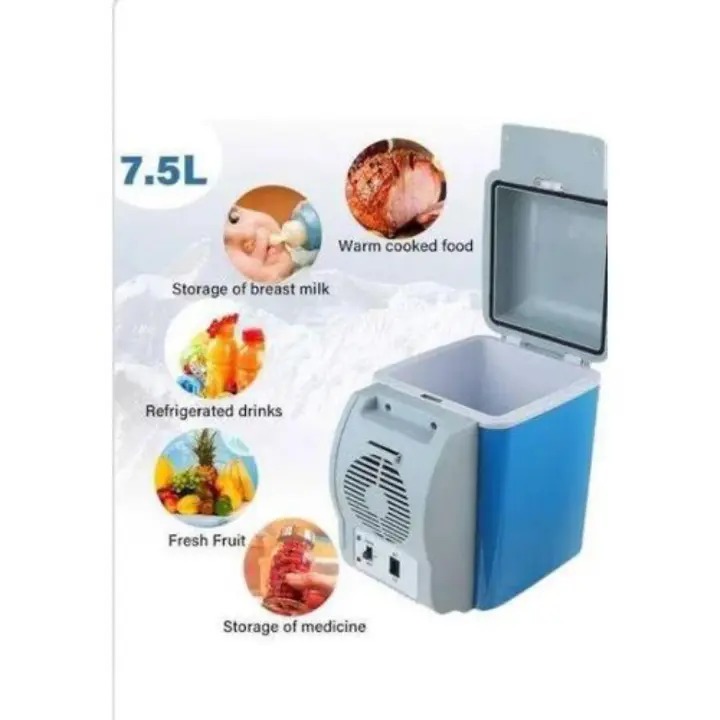 7.5L Portable Car Fridge & Warmer 🚗❄️🔥 – Compact Mini Cooler & Heater for Drinks & Food, Dual Function Travel Fridge for Road Trips, Camping & Everyday Use