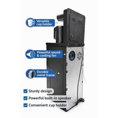 Nunix A1C-X2 Bottom Load Water Dispenser 💧🔊 – New Model with Built-in Music System/Woofer, Hot & Cold Water, Sleek Modern Design for Home & Office Use
