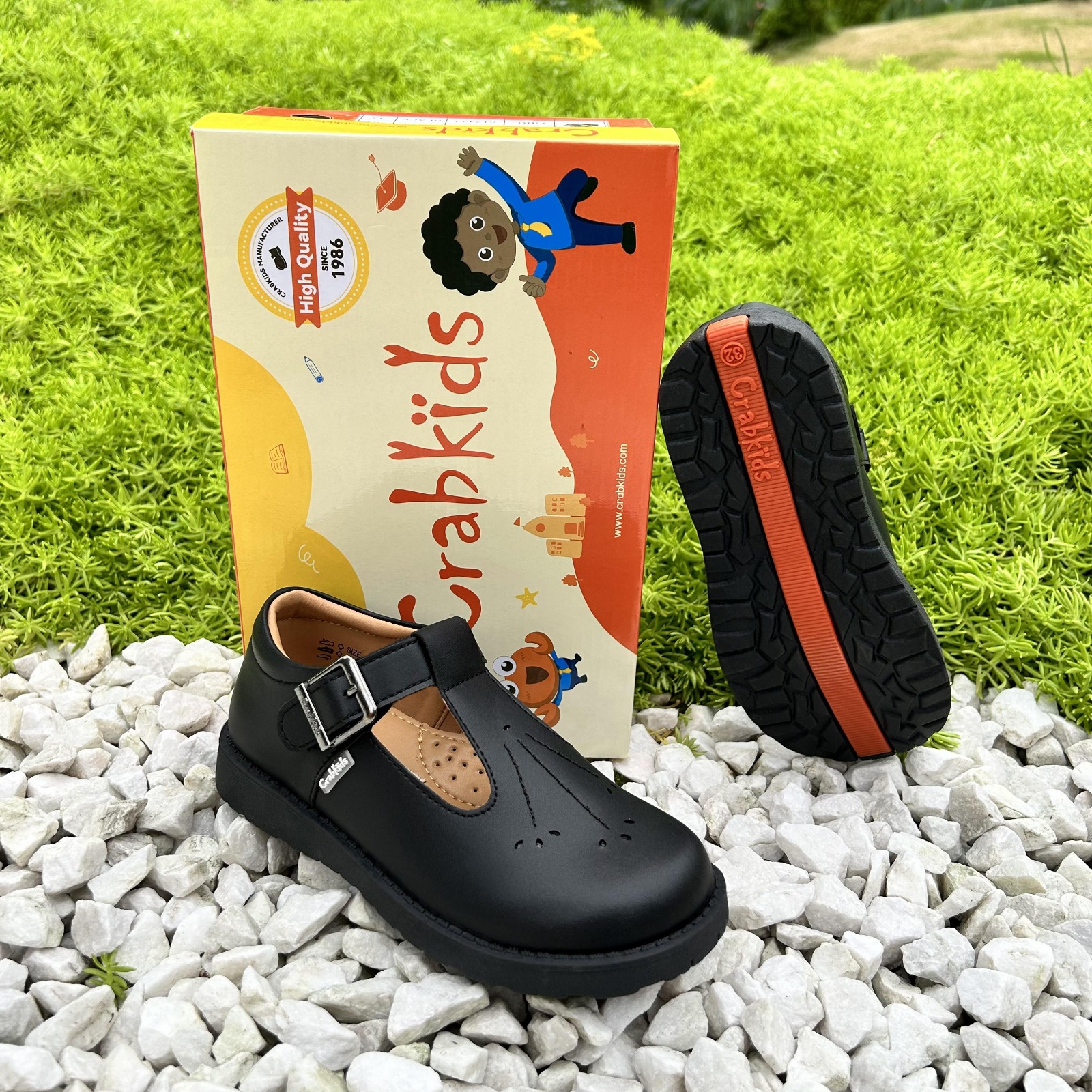 Crabkids School Shoes. Girls School Shoes. Polish/Leather School Shoes for Girls. Can also be used as Doll Shoes and Official Shoes. Size 27-41. Small Fitting, Pick Next Size