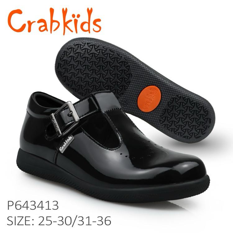 Crabkids School Shoes. Girls School Shoes. Wetlook School Shoes for Girls. Can also be used as Doll Shoes and Official Shoes. Size 25-42. Small Fitting, Pick Next Size